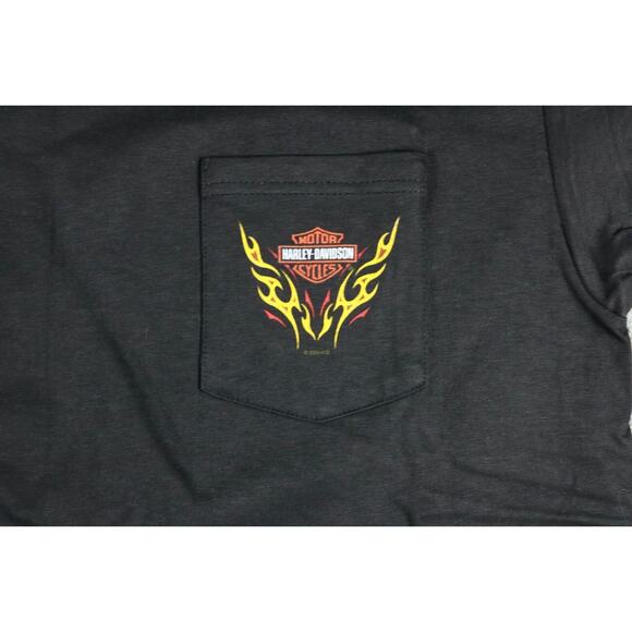 Vintage Harley Davidson T-Shirt Men L Black Graphic Print Easthampton MA USA - Picture 5 of 7